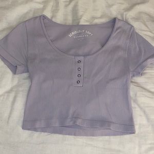Light purple cropped shirt